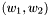 $(w_1, w_2)$