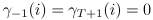 $\gamma_{-1}(i) = \gamma_{T+1}(i) = 0$